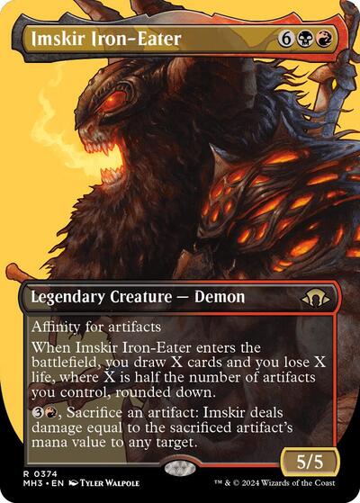 Imskir Iron-Eater (Borderless) (Modern Horizons 3) Light Play Foil