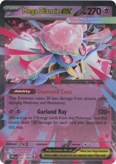 Mega Diancie ex (ME02: Phantasmal Flames) Near Mint Holofoil
