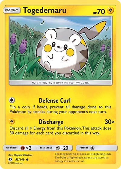 Togedemaru (SM Base Set) Near Mint