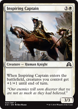 Inspiring Captain (Shadows Over Innistrad) Light Play Foil