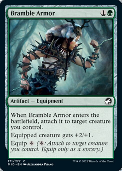 Bramble Armor (Innistrad: Midnight Hunt) Light Play Foil