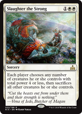 Slaughter the Strong (Rivals of Ixalan) Light Play