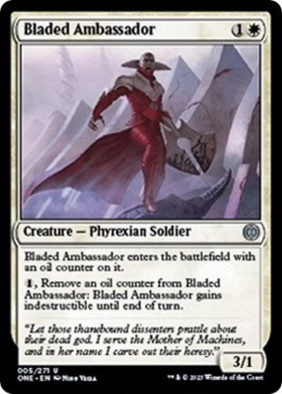 Bladed Ambassador (Phyrexia: All Will Be One) Light Play Foil