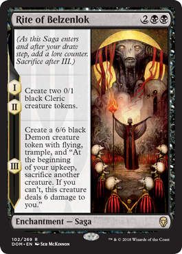 Rite of Belzenlok (Dominaria) Light Play Foil