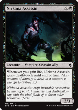 Nirkana Assassin (Battle for Zendikar) Light Play Foil