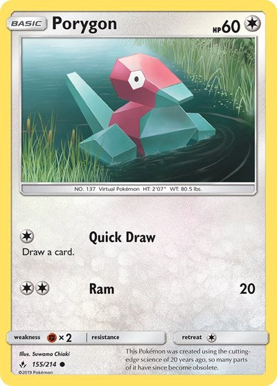 Porygon (155) (SM - Unbroken Bonds) Near Mint Reverse Holofoil