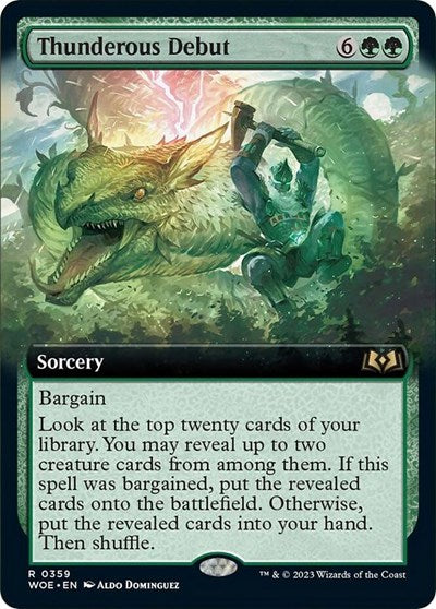 Thunderous Debut (Extended Art) (Wilds of Eldraine) Near Mint Foil