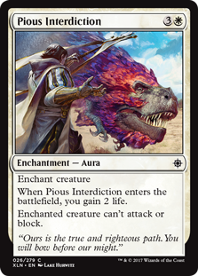 Pious Interdiction (Ixalan) Light Play Foil