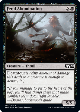 Feral Abomination (Magic 2020 Core Set) Light Play Foil