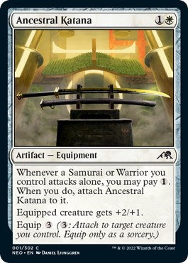 Ancestral Katana (Kamigawa: Neon Dynasty) Near Mint Foil
