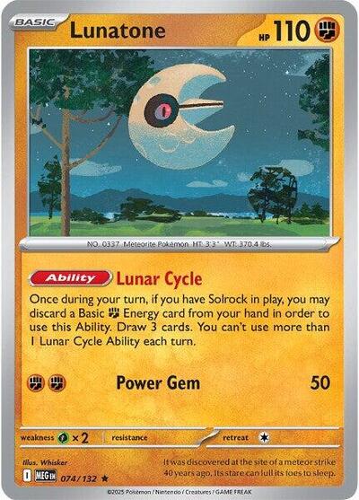Lunatone (ME01: Mega Evolution) Near Mint Reverse Holofoil