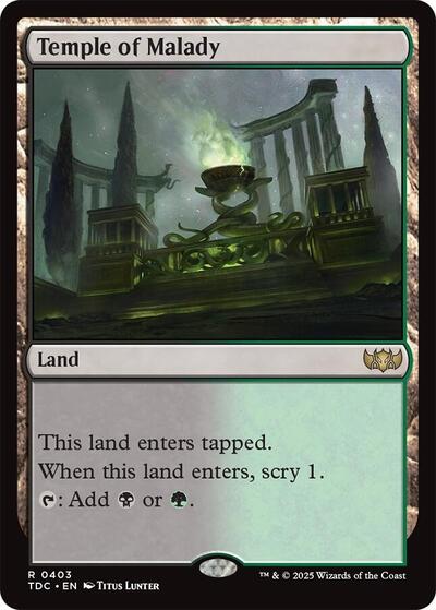 Temple of Malady (Commander: Tarkir: Dragonstorm) Light Play