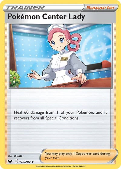 Pokemon Center Lady (SWSH01: Sword & Shield Base Set) Near Mint