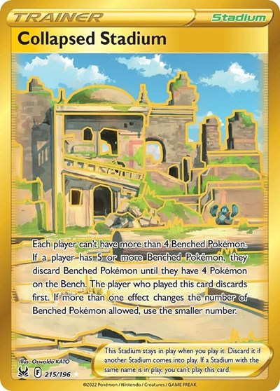 Collapsed Stadium (Secret) (SWSH11: Lost Origin) Near Mint Holofoil