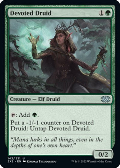 Devoted Druid (Double Masters 2022) Light Play