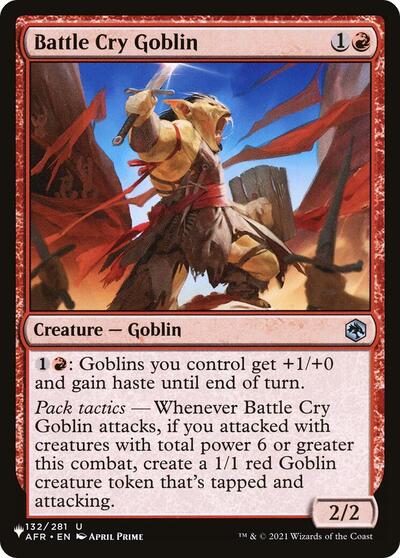Battle Cry Goblin (The List) Near Mint