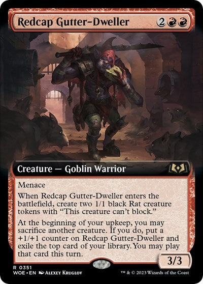 Redcap Gutter-Dweller (Extended Art) (Wilds of Eldraine) Near Mint