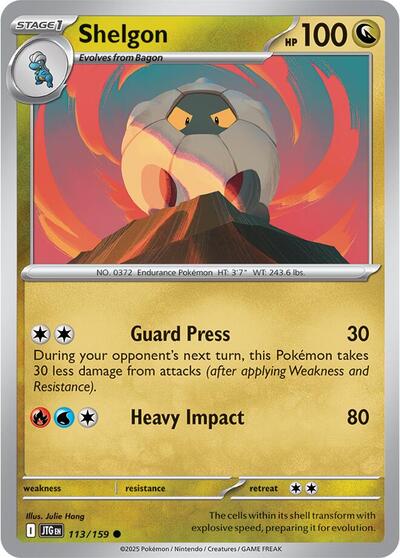 Shelgon (SV09: Journey Together) Near Mint Reverse Holofoil