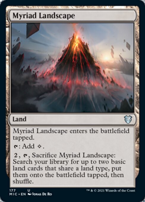 Myriad Landscape (Commander 2021 Midnight Hunt) Light Play