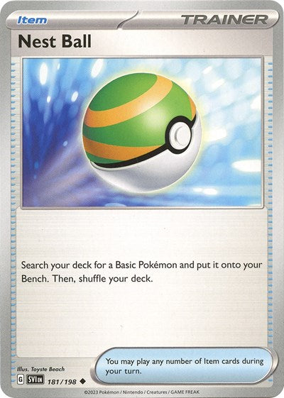 Nest Ball - 181 (Scarlet and Violet: Base Set) Near Mint Reverse Holofoil