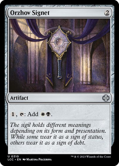 Orzhov Signet (Commander: The Lost Caverns of Ixalan) Light Play
