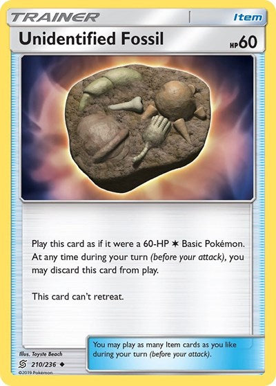 Unidentified Fossil (SM - Unified Minds) Near Mint Reverse Holofoil