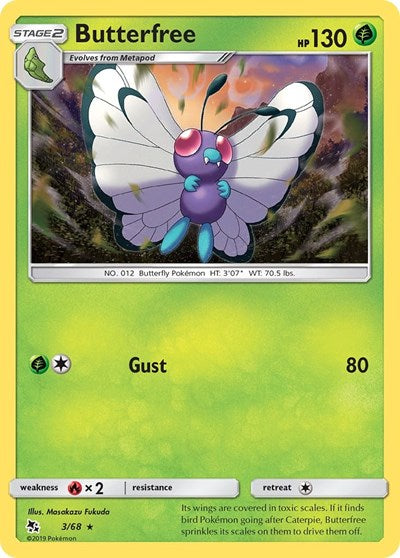 Butterfree (Hidden Fates) Near Mint Reverse Holofoil