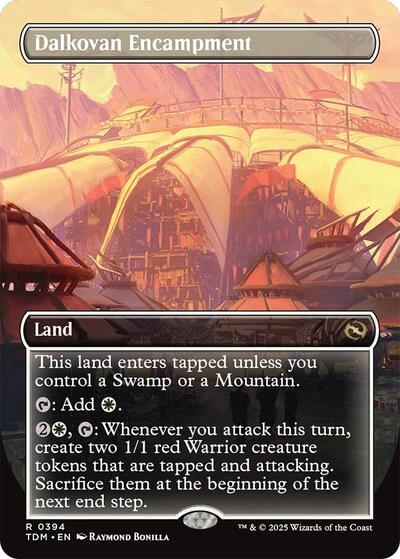 Dalkovan Encampment (Borderless) (Tarkir: Dragonstorm) Light Play