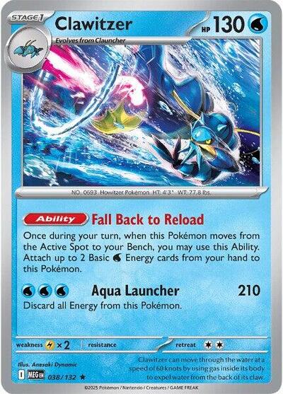 Clawitzer - 038 (ME01: Mega Evolution) Near Mint Holofoil