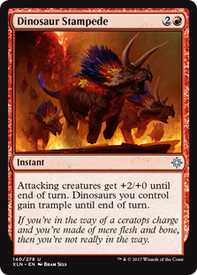 Dinosaur Stampede (Ixalan) Light Play