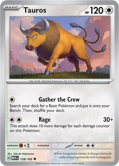 Tauros (Scarlet and Violet: 151) Near Mint Reverse Holofoil