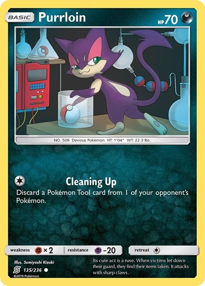 Purrloin (SM - Unified Minds) Near Mint Reverse Holofoil