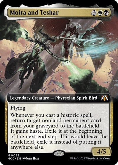Moira and Teshar (Extended Art) (Commander: March of the Machine) Light Play