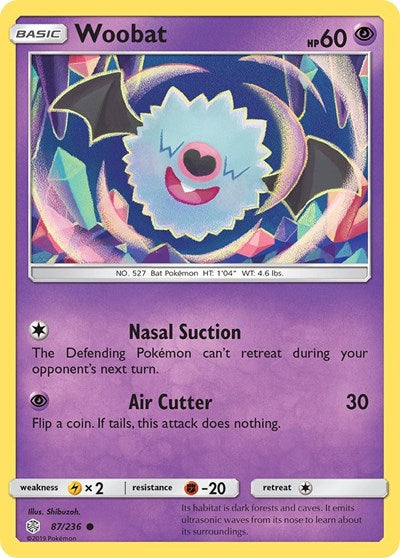 Woobat (SM - Cosmic Eclipse) Near Mint Reverse Holofoil