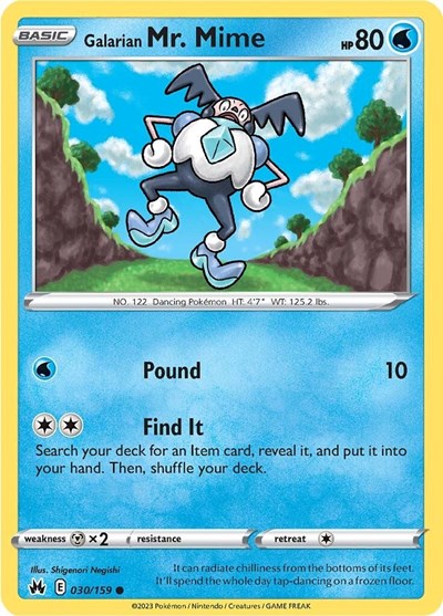 Galarian Mr. Mime (Crown Zenith) Near Mint