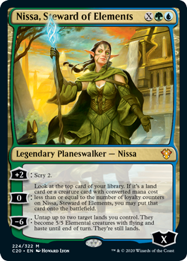 Nissa, Steward of Elements (Commander 2020 Ikoria) Light Play