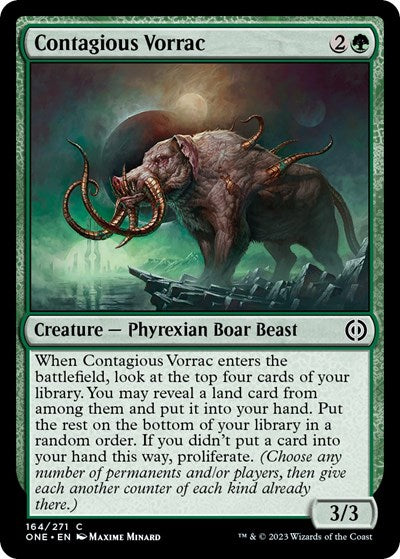 Contagious Vorrac (Phyrexia: All Will Be One) Near Mint Foil
