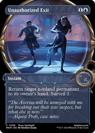 Unauthorized Exit (Showcase) (Murders at Karlov Manor) Light Play Foil