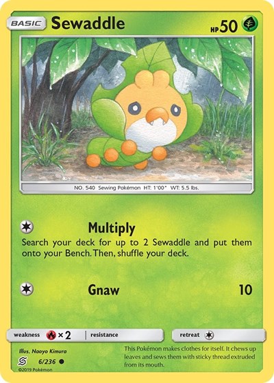 Sewaddle (6) (SM - Unified Minds) Near Mint Reverse Holofoil