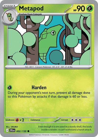 Metapod (SV09: Journey Together) Near Mint Reverse Holofoil