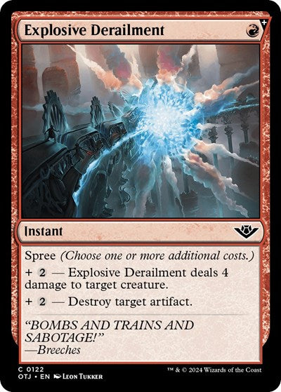 Explosive Derailment (Outlaws of Thunder Junction) Light Play Foil