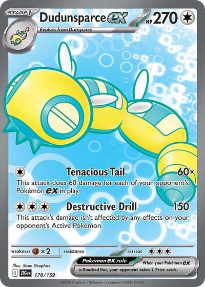 Dudunsparce ex - 178 (SV09: Journey Together) Near Mint Holofoil