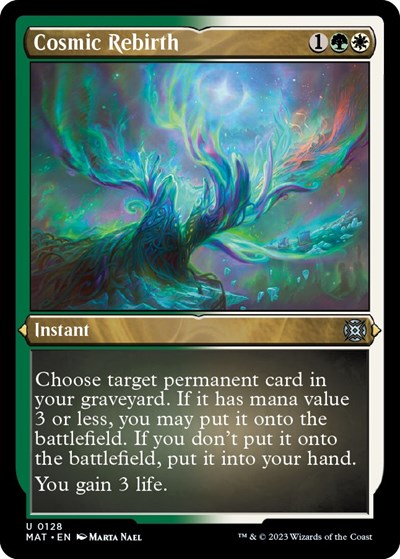 Cosmic Rebirth (Foil Etched) (March of the Machine: The Aftermath) Light Play Foil