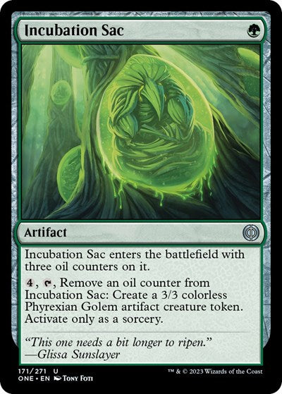 Incubation Sac (Phyrexia: All Will Be One) Light Play Foil