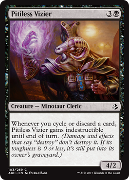 Pitiless Vizier (Amonkhet) Light Play Foil