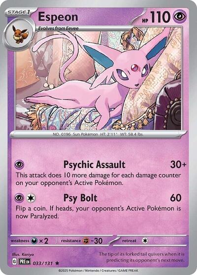 Espeon (SV: Prismatic Evolutions) Near Mint Holofoil