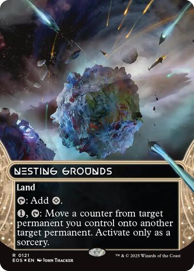 Nesting Grounds (0121) (Borderless) (Galaxy Foil) (Stellar Sights) Near Mint Foil