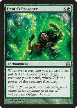 Death's Presence (Return to Ravnica) Light Play