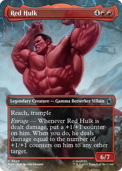 Red Hulk (Borderless) (Marvel Super Heroes) Near Mint