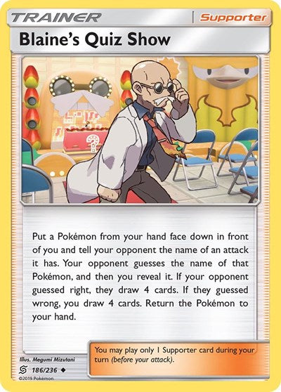 Blaine's Quiz Show (SM - Unified Minds) Near Mint Reverse Holofoil